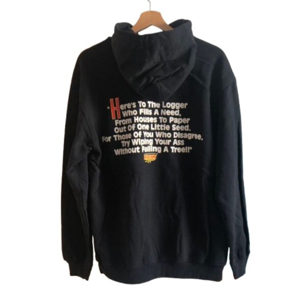 NWOT - Gildan Premium Cotton Black Lucky Logger Hoodie - Medium - Picture 6 of 16